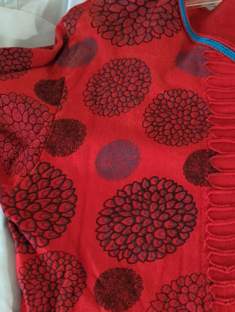 Leopards & Roses Red & Blue Dress - Picture 8 of 10